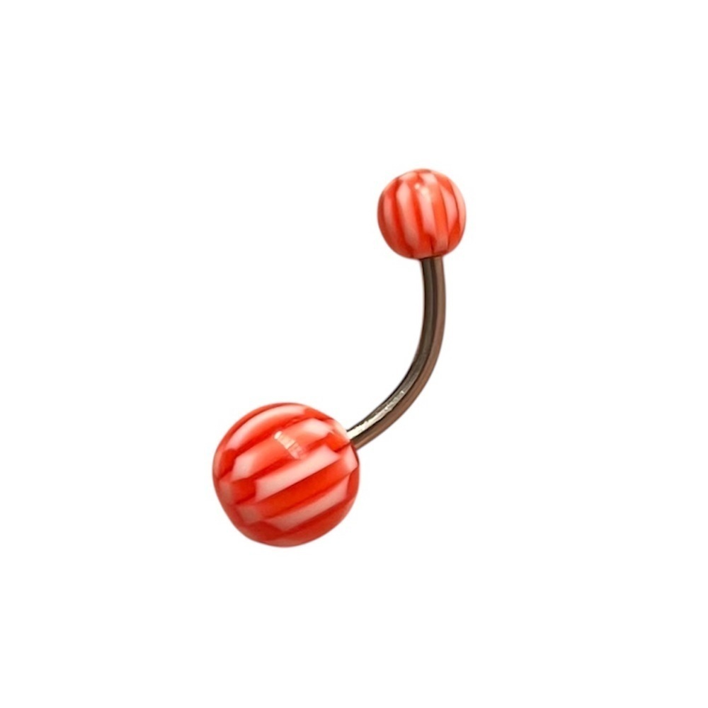 Red Checkered Belly Button Ring ❤️🏁✨ - Picture 2 of 4